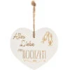 Vintage-Herz Aus Holz "Alles Liebe Zur Hochzeit" 21087