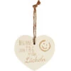 Kleines Vintage-Herz Aus Holz "Beginne Jeden Tag Mit Einem Lächeln" 24006