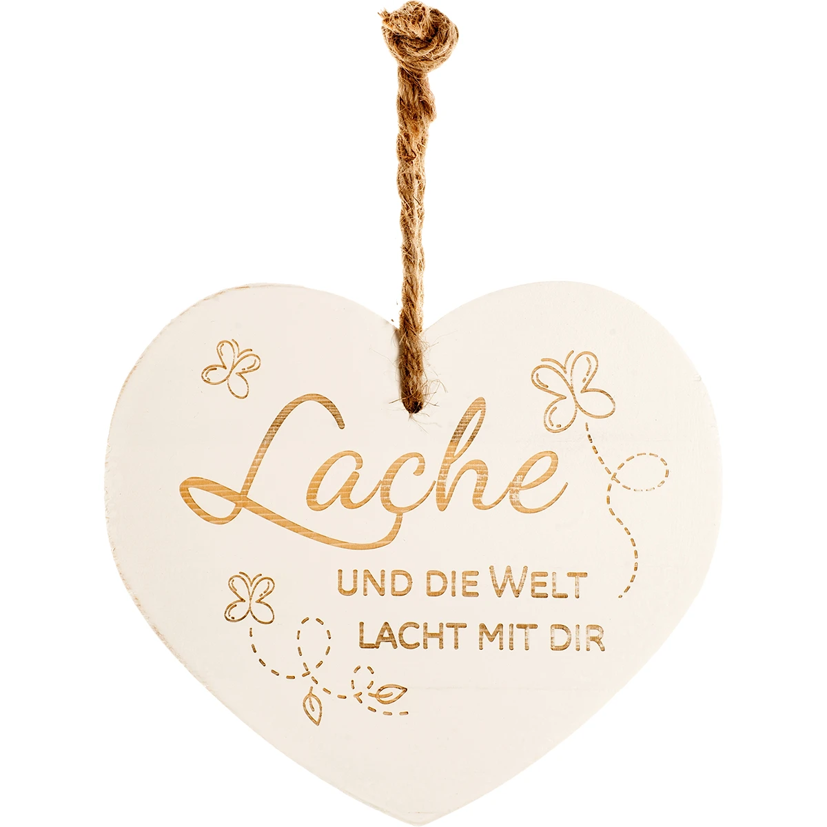 Vintage-Herz Aus Holz "Lache Und Die Welt Lacht Mit Dir" 24027 1 Vintage-Herz Aus Holz "Lache Und Die Welt Lacht Mit Dir" 24027