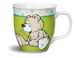 Nici 39109 PorzellanTasse "Pipi"-Bär Grau-beige 9,5x10cm Kaffeetasse Teetasse