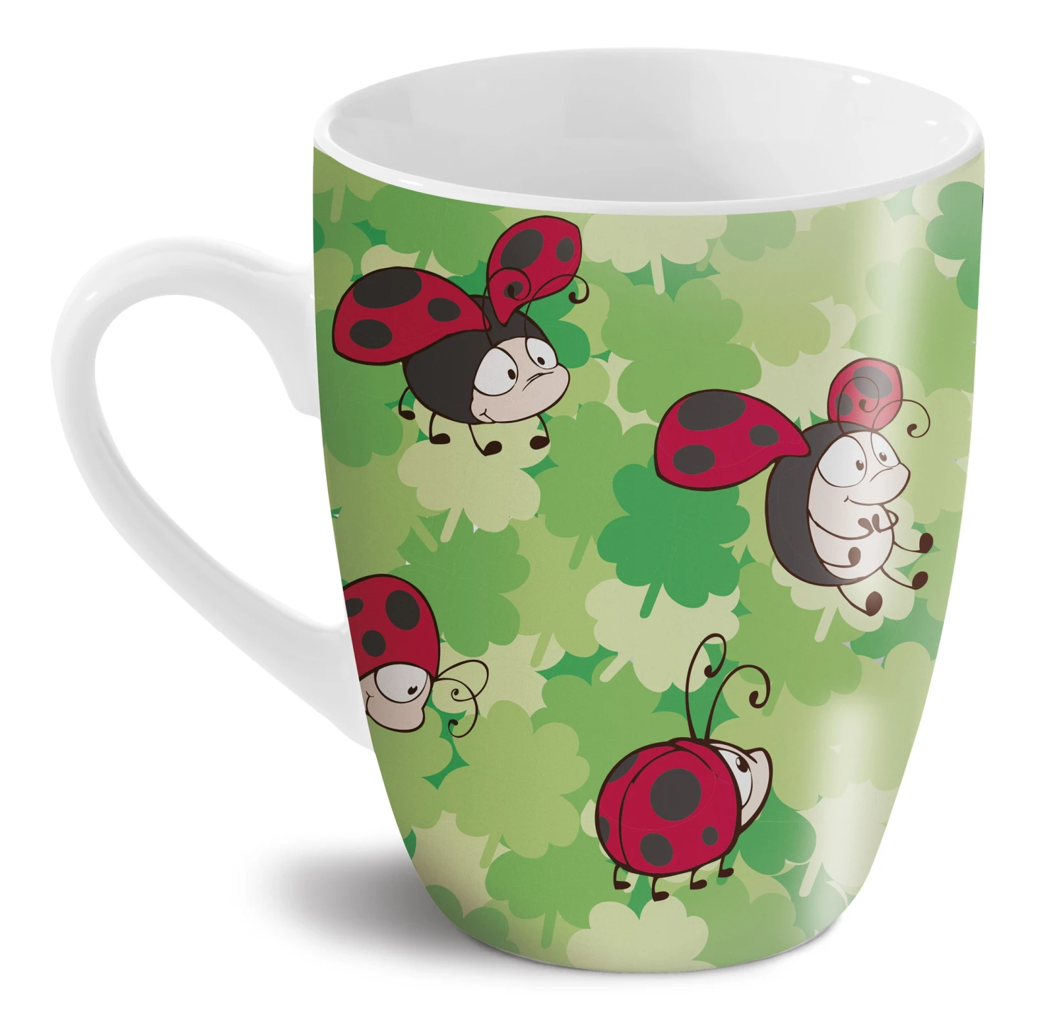 Nici 41642 Porzellantasse GlücksTasse Marienkäfer & Kleeblatt 2 Nici 41642 Porzellantasse GlücksTasse Marienkäfer & Kleeblatt – Bild 2