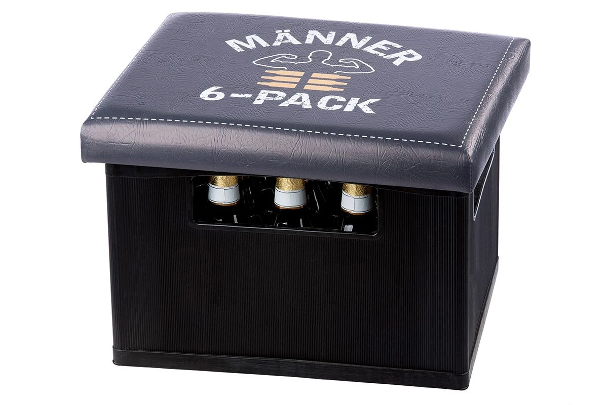 Gilde 42944 Bierkasten Sitzkissen "Männer 6er Pack" 44x34cm Sitzpolster Schwarz 1 Gilde 42944 Bierkasten Sitzkissen "Männer 6er Pack" 44x34cm Sitzpolster Schwarz