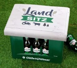 Gilde Bierkasten Sitzkissen "Landsitz" 44x34cm Sitzpolster Schwarz 42945 -Wohndekoration Geschäft 42945 3