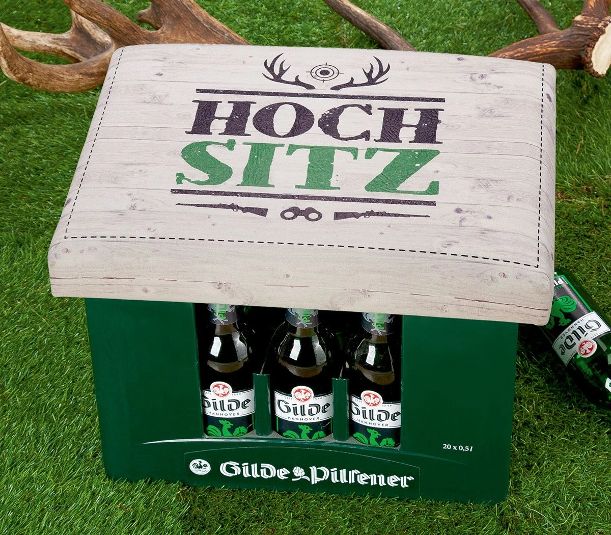 Gilde Bierkasten Sitzkissen "Hochsitz" Ca. 44x34cm Sitzpolster 42978 1 Gilde Bierkasten Sitzkissen "Hochsitz" Ca. 44x34cm Sitzpolster 42978