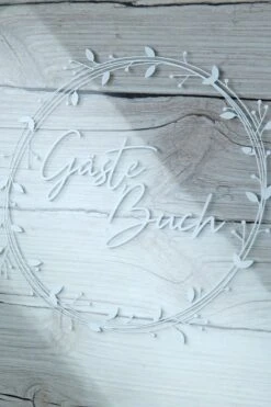 Gilde 44068 Gästebuch Rechteckig Naturfarben Mit 55 Holzscheiben Zum Beschriften -Wohndekoration Geschäft 44068 2 9 10