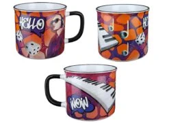 Gilde 44308 Keramik Tasse Streetart "Hello" Ca. 390ml -Wohndekoration Geschäft 44308 4 14 1
