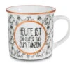 Nici 45011 Porzellantasse Metallic "Heute Ist Ein Guter Tag Zu Tanzen" Bronze