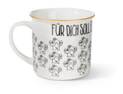 Nici 45017 Porzellantasse Metallic "Für Dich Soll Es Konfetti Regnen" Kaktus -Wohndekoration Geschäft 45017 03 ZA 2048x1565