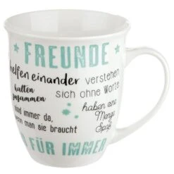 Gilde 49631 Jumbo-Tasse "Freunde" Mit Komplimenten 400ml Porzellan
