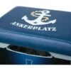 Gilde 49828 Bierkasten Sitzkissen "Ankerplatz" 44x34cm Sitzpolster Blau