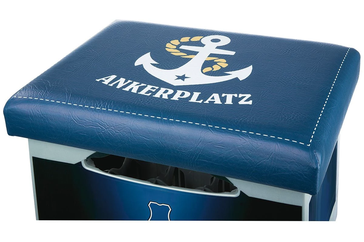 Gilde 49828 Bierkasten Sitzkissen "Ankerplatz" 44x34cm Sitzpolster Blau 1 Gilde 49828 Bierkasten Sitzkissen "Ankerplatz" 44x34cm Sitzpolster Blau