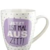 Gilde 50764 Porzellan Tasse "Jetzt Ist Mal Auszeit" Ca. 360ml Weiß