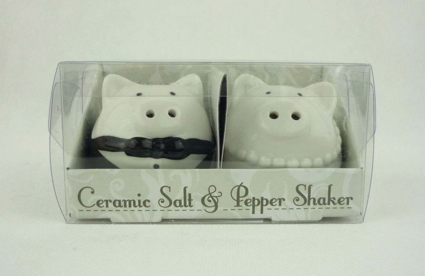 Salz- & Pfefferstreuer Brautpaar Schweine Aus Keramik Ca 6,5cm Hochzeitsgeschenk 2 Salz- & Pfefferstreuer Brautpaar Schweine Aus Keramik Ca 6,5cm Hochzeitsgeschenk – Bild 2