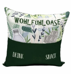 Hergo Sofahelden Outdoor-Kissen Mit Taschen 43x43cm - Wohlfühloase 8759