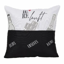 Hergo Sofahelden Kissen Mit Taschen 43x43cm - Du Ich Läuft 8766