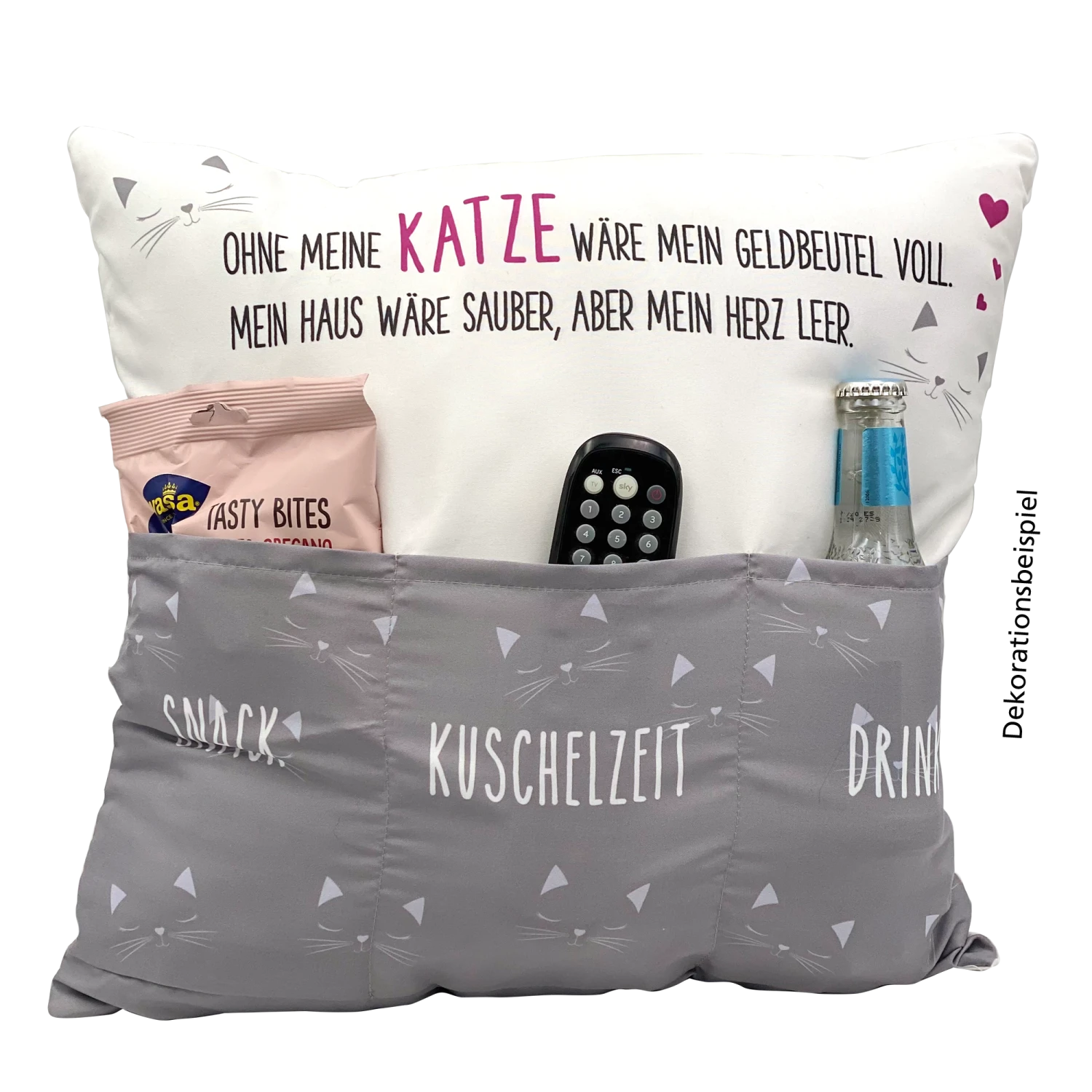 Hergo Sofahelden Kissen Mit Taschen 43x43cm - Katzenkissen 8768 2 Hergo Sofahelden Kissen Mit Taschen 43x43cm - Katzenkissen 8768 – Bild 2