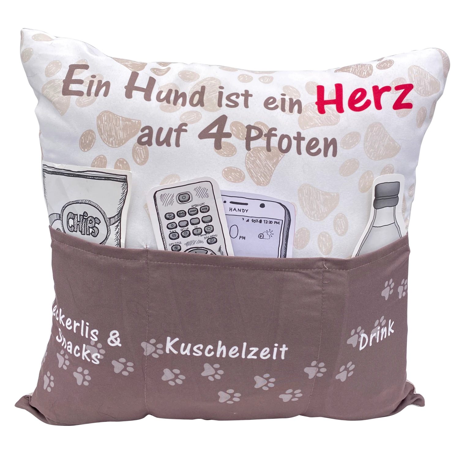 Hergo Sofahelden Kissen Mit Taschen 43x43cm - Hundekissen 8769 1 Hergo Sofahelden Kissen Mit Taschen 43x43cm - Hundekissen 8769