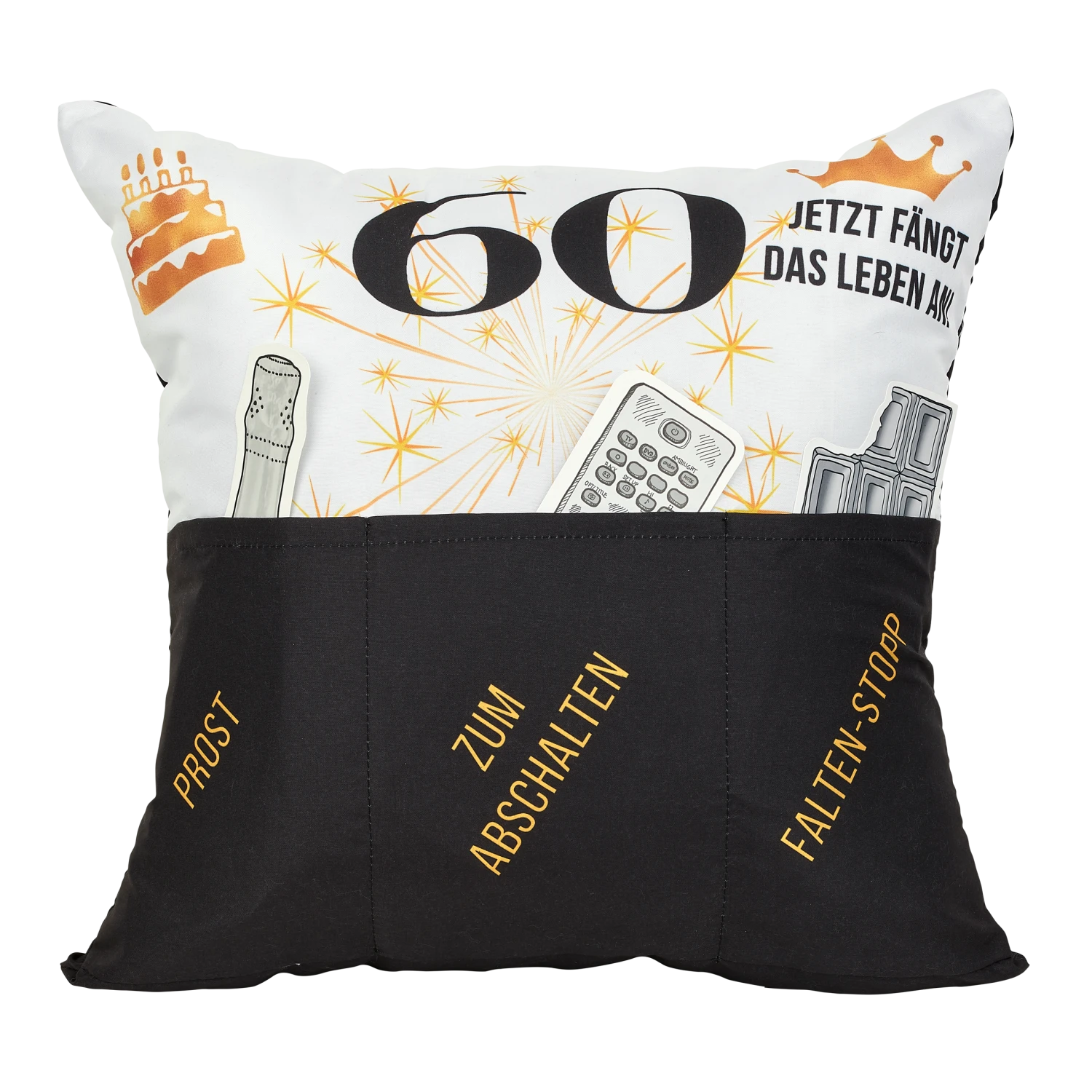 Hergo Sofahelden Kissen Mit Taschen 43x43cm - 60. Geburtstag 8777 1 Hergo Sofahelden Kissen Mit Taschen 43x43cm - 60. Geburtstag 8777