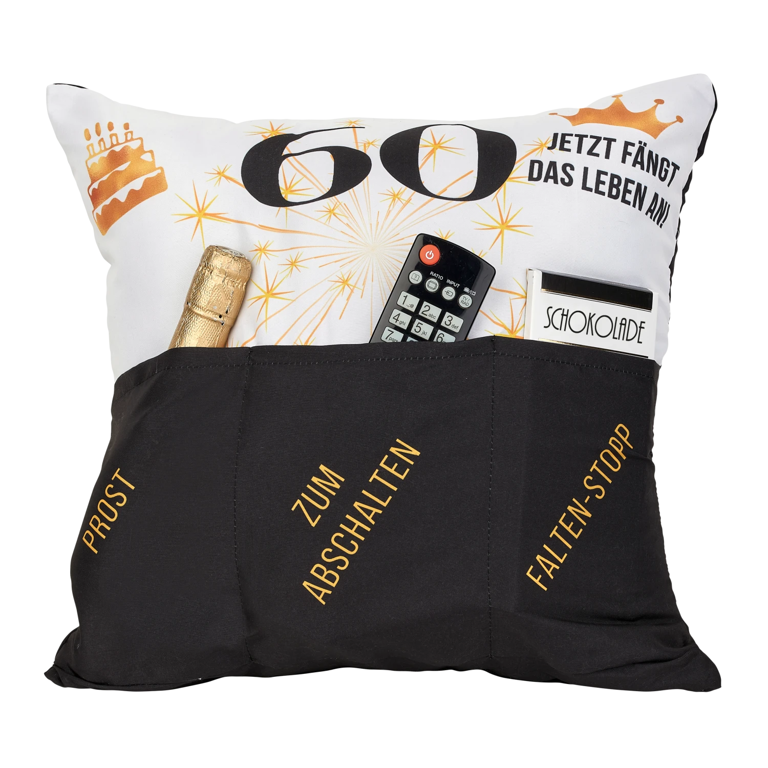 Hergo Sofahelden Kissen Mit Taschen 43x43cm - 60. Geburtstag 8777 2 Hergo Sofahelden Kissen Mit Taschen 43x43cm - 60. Geburtstag 8777 – Bild 2