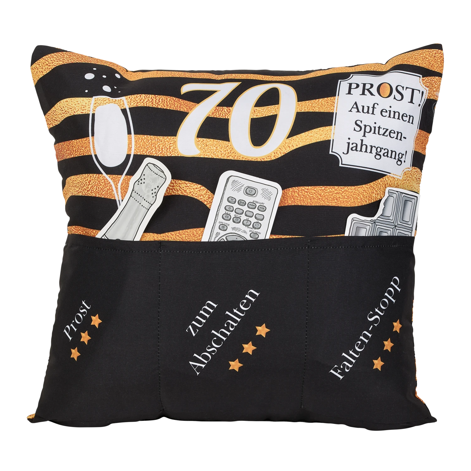 Hergo Sofahelden Kissen Mit Taschen 43x43cm - 70. Geburtstag 8778 1 Hergo Sofahelden Kissen Mit Taschen 43x43cm - 70. Geburtstag 8778