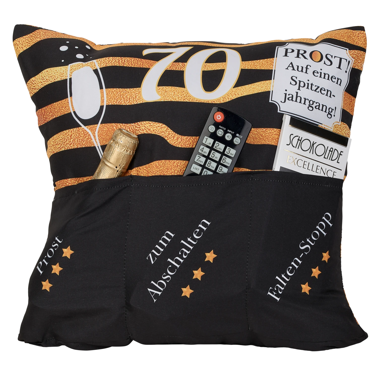 Hergo Sofahelden Kissen Mit Taschen 43x43cm - 70. Geburtstag 8778 2 Hergo Sofahelden Kissen Mit Taschen 43x43cm - 70. Geburtstag 8778 – Bild 2