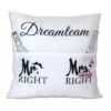 Hergo Sofahelden Kissen Mit Taschen 43x43cm - Dreamteam / Mr. & Mrs. Right 8811