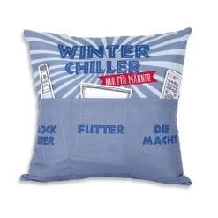 Hergo Sofahelden Kissen Mit Taschen 43x43cm - Winter Chiller 8812