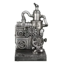 Gilde 89299 Steampunk Buchstütze Maschine 2er-Set Je 19cm Dekoration -Wohndekoration Geschäft 89299 5 1