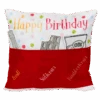 Hergo Sofahelden Kissen Mit Taschen 43x43cm - Happy Birthday Rot 8976