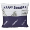 Hergo Sofahelden Kissen Mit Taschen 43x43cm - Happy Birthday Blau 8977
