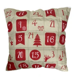 Hergo Sofahelden Adventskalender Kissen Mit Taschen 40x40cm - Nostalgie 8992