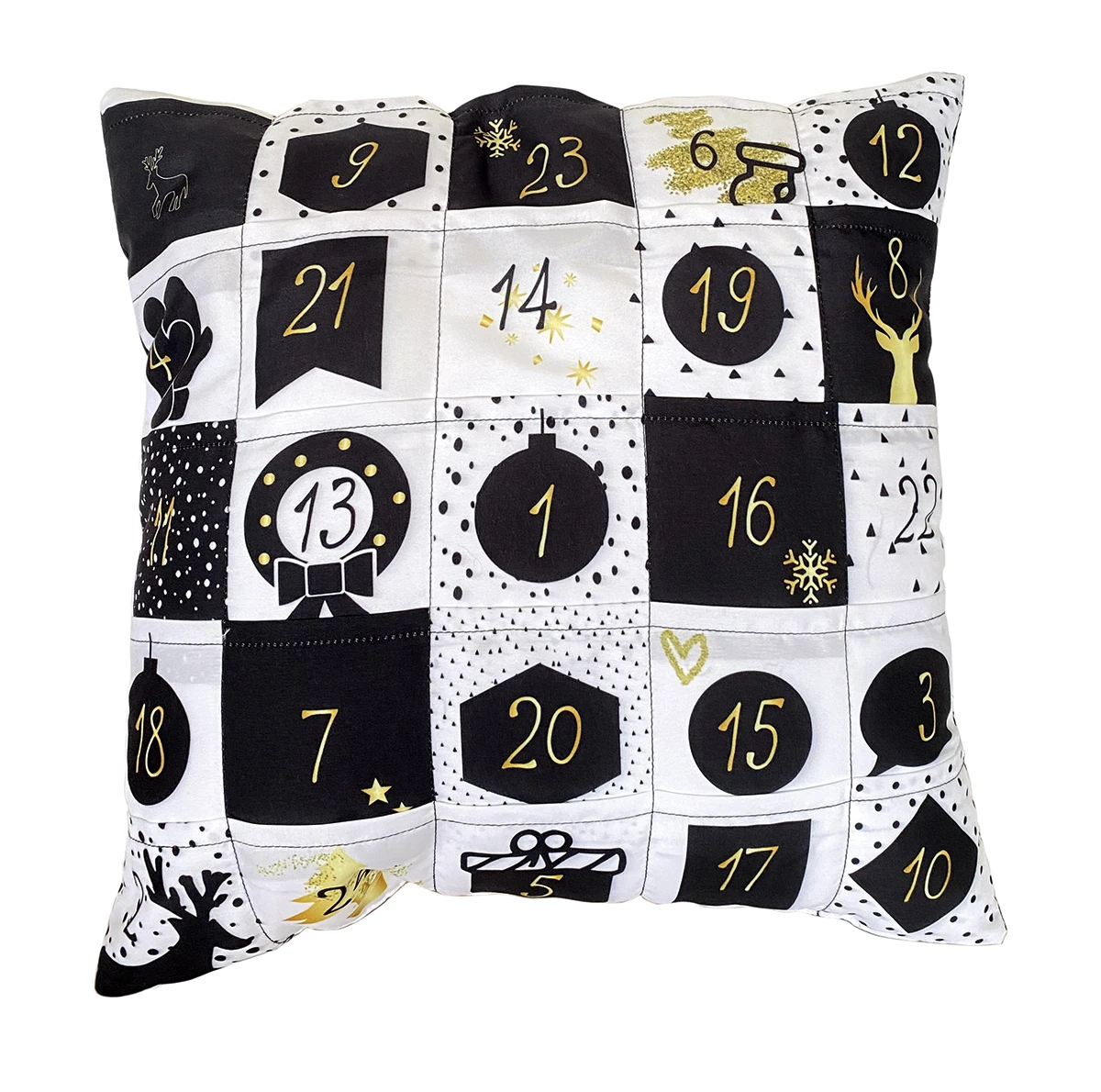 Hergo Sofahelden Adventskalender Kissen Mit Taschen 40x40cm - Black/White 8994 1 Hergo Sofahelden Adventskalender Kissen Mit Taschen 40x40cm - Black/White 8994