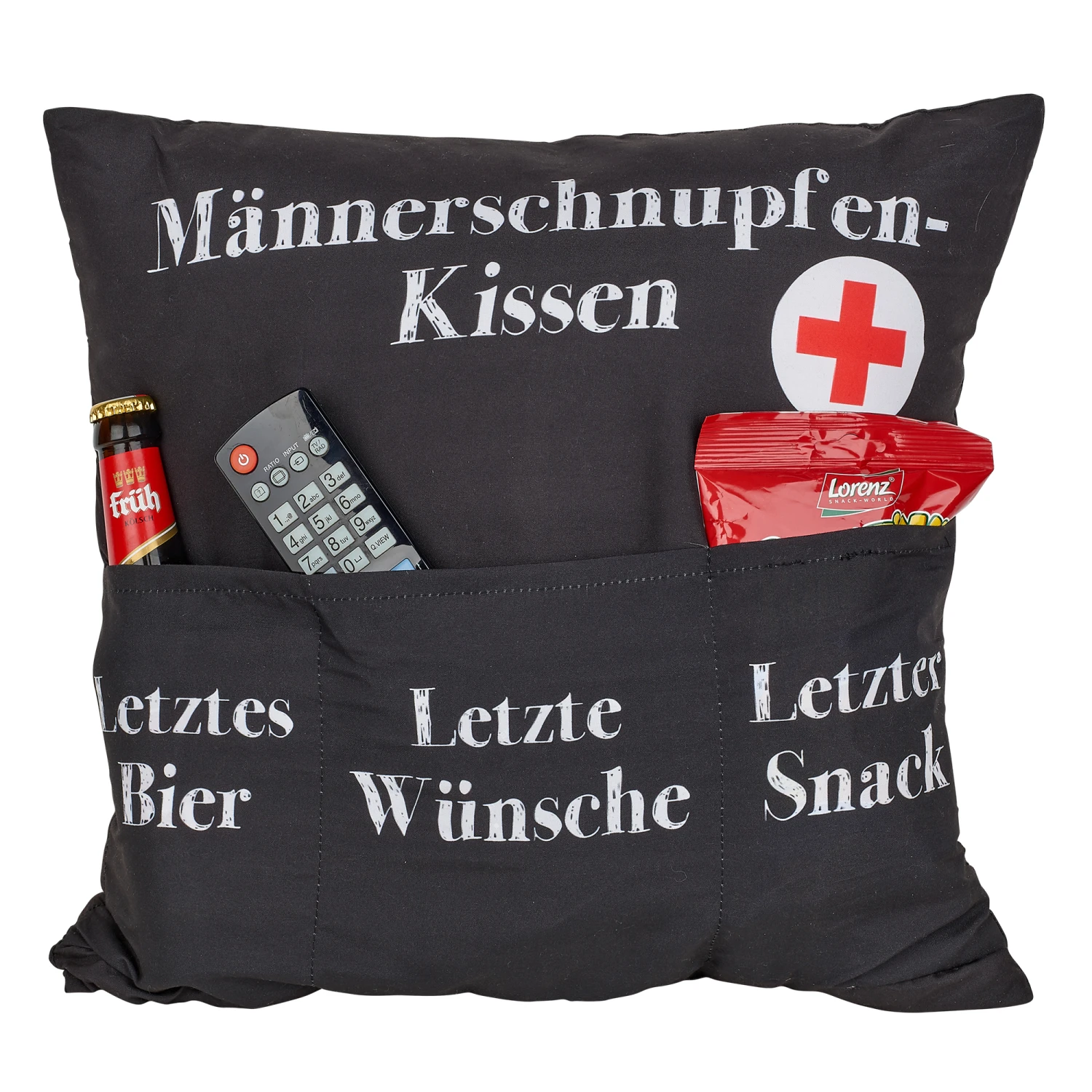 Hergo Sofahelden Kissen Mit Taschen 43x43cm - Männerschnupfen 9086 2 Hergo Sofahelden Kissen Mit Taschen 43x43cm - Männerschnupfen 9086 – Bild 2