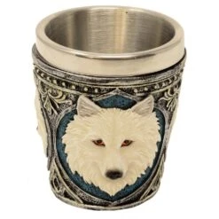 Schnapsgläser Shotbecher 4er Set Weisser Wolf MC23084 -Wohndekoration Geschäft MC 23084 NEUES BILD 5