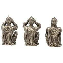 3er Set Ritter "Nicht Sehen - Hören - Sprechen" Deko Mittelalter MC36150 -Wohndekoration Geschäft MC 36150 3