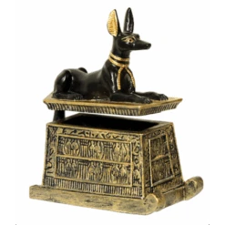 Anubis Mini-Box Zum Öffnen Ca. 7cm Hoch Handbemalt Dekogegenstand MC90015