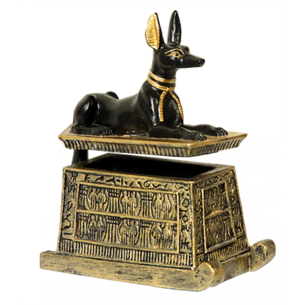 Anubis Mini-Box Zum Öffnen Ca. 7cm Hoch Handbemalt Dekogegenstand MC90015 1 Anubis Mini-Box Zum Öffnen Ca. 7cm Hoch Handbemalt Dekogegenstand MC90015