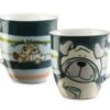 Nici 27610 Porzellantasse Hund Mops Kaffeetasse Teetasse
