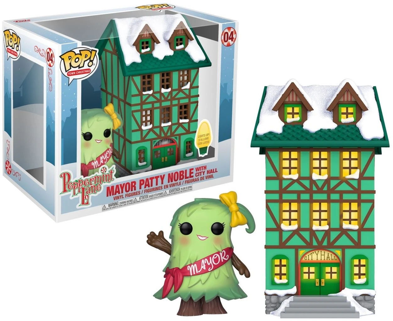 Funko POP! Town Christmas 04 Peppermint Lane Figur Mayor Patty Noble Mit Haus 1 Funko POP! Town Christmas 04 Peppermint Lane Figur Mayor Patty Noble Mit Haus